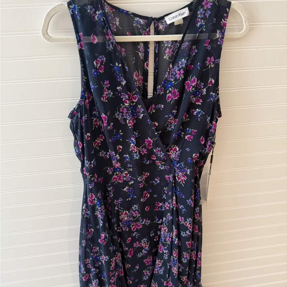 Calvin Klein Navy Floral Dress